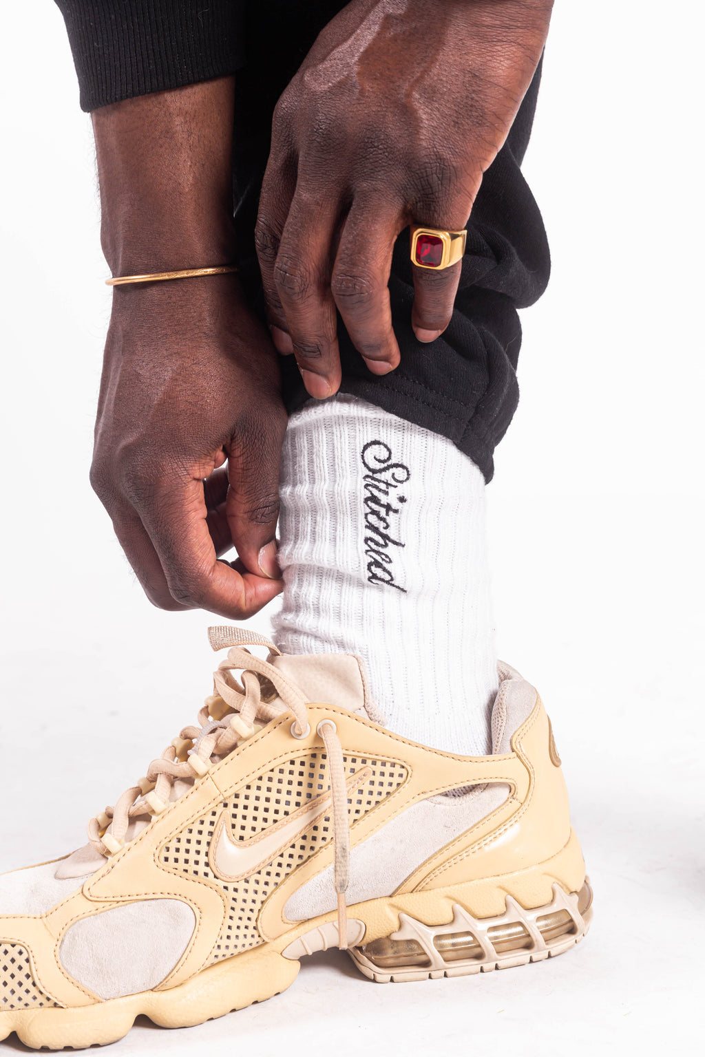 "Stitched" Slouch Socks